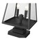 Z-Lite Broughton Outdoor Pier Mounted Fixture, 2-Light, 10.25 In.W x 21 In.H, Black/Clear Beveled 521PHMS-SQPM-BK - alternate 4